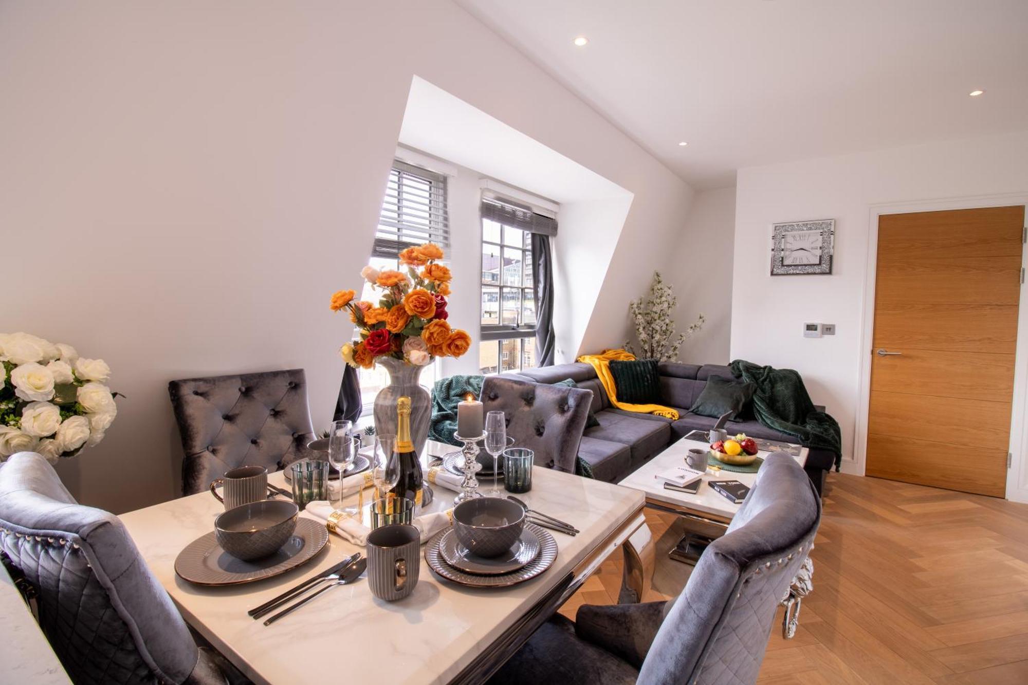 Luxurious 1-Bedroom Penthouse In Marble Arch 71 London Kültér fotó